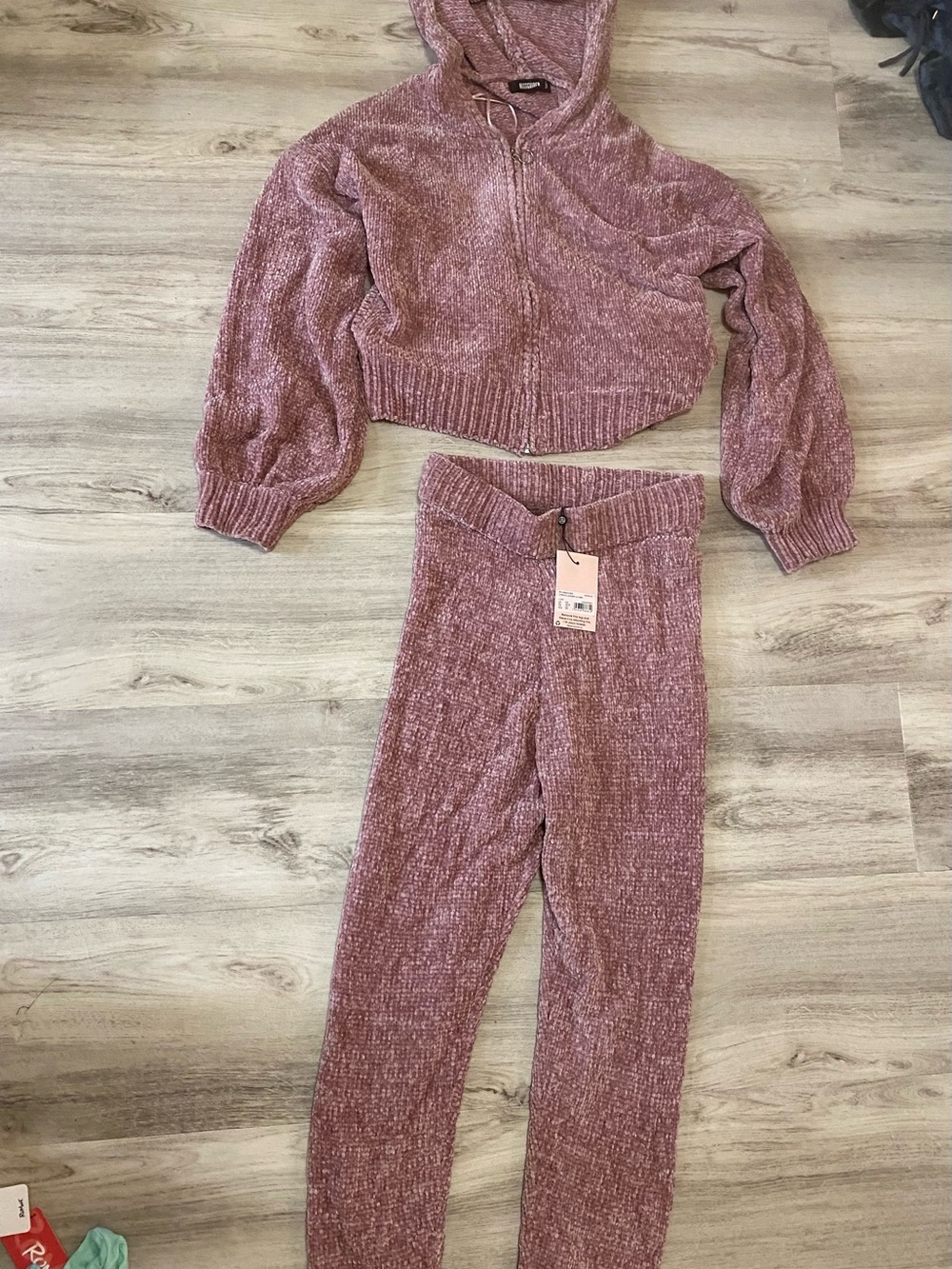 Missguided Chenille Two-Piece Chenille Loungewear Set - NWT